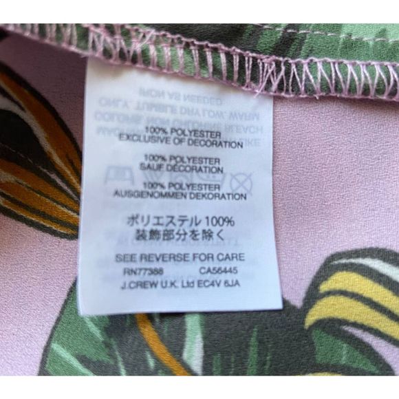 NWT J. Crew Multicolor Fauna Print Strappy Tassel Cold Shoulder Top Size 0 - Picture 7 of 8